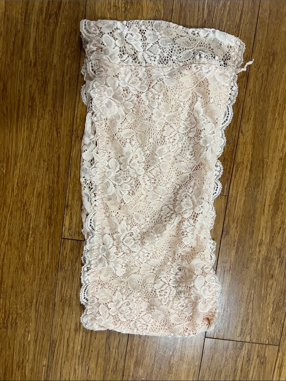Lace Bandeau Bralette - Blush Pink